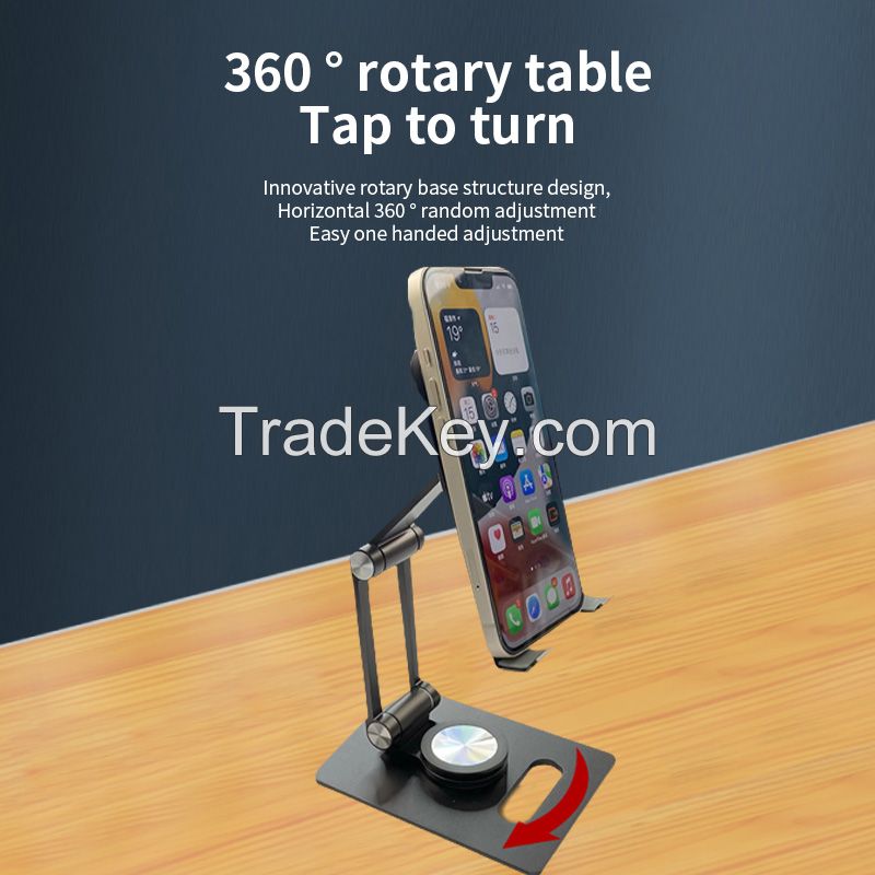 Desktop aluminum phone/tablet folding stand (Color can be customized for orders over 500)