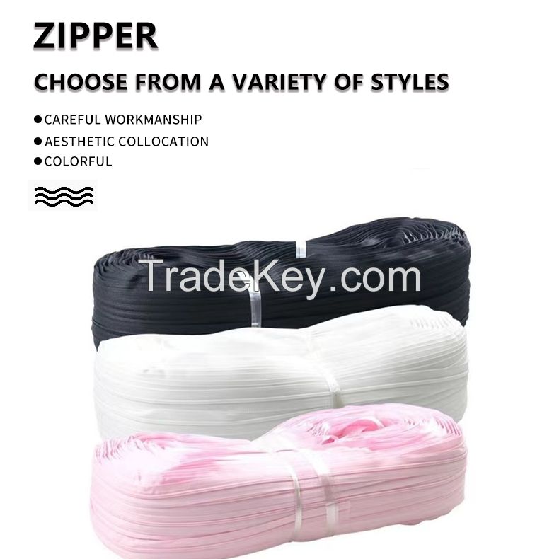 Nylon zipper original yarn black