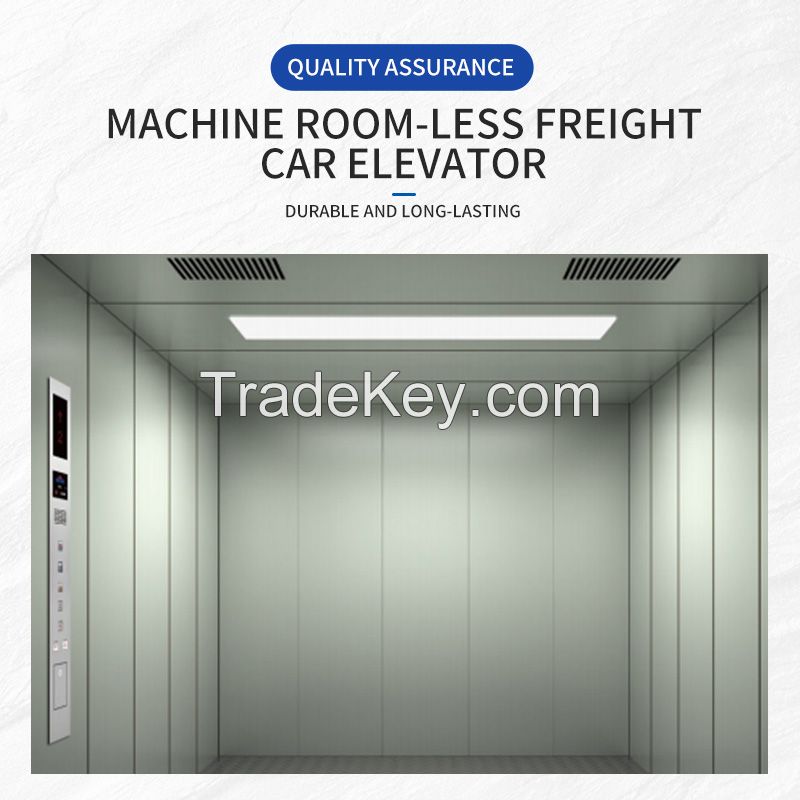 Machine-room-less freight and car elevators