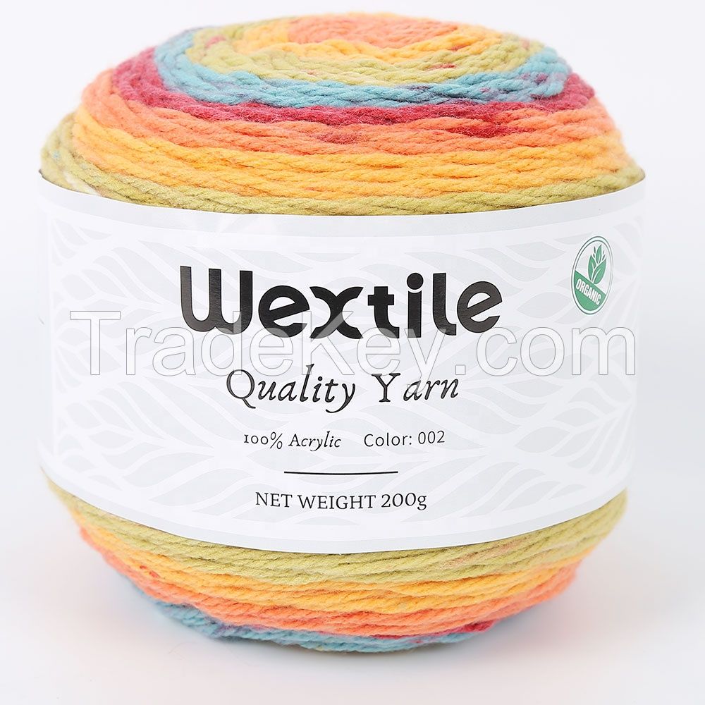On Ball Cake Yarn Melange Color Crochet Knitting Yarn Chunky Acrylic Blend Fancy Baby Sweater Yarn