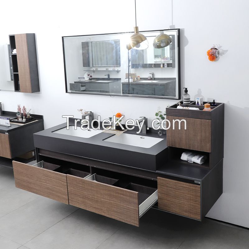Bathroom cabinet combination + luminous drawer design can be customized, please contact customer service before placing an order
