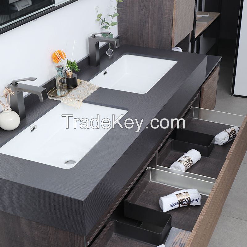 Bathroom cabinet combination + luminous drawer design can be customized, please contact customer service before placing an order