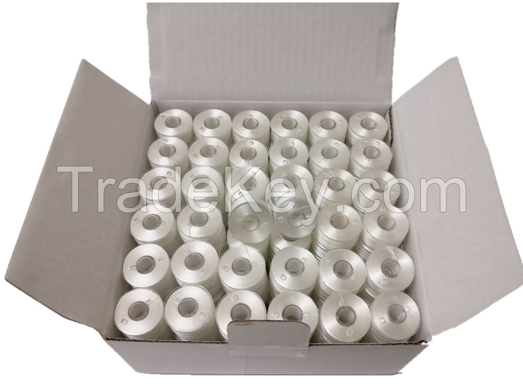 Embroidery Bobbin Thread Size A (156) Plastic Sided-white Color