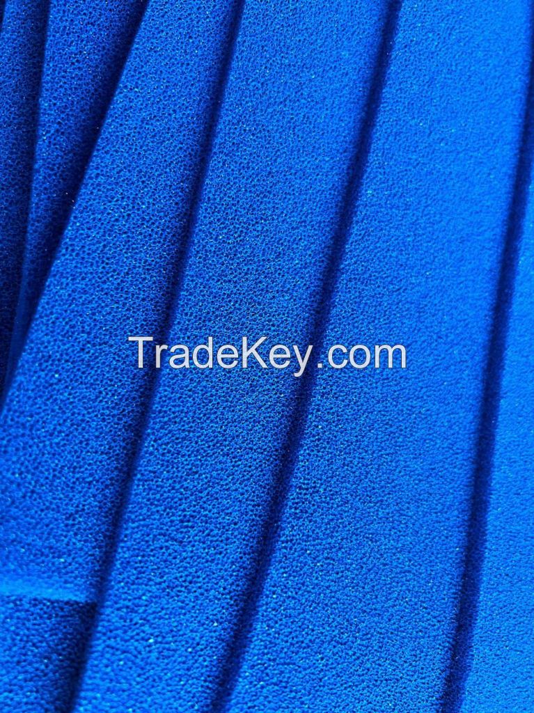 Blue Dense Pores Silicon Foam Sheet/Sponge Piece For Suction Ironing Tables