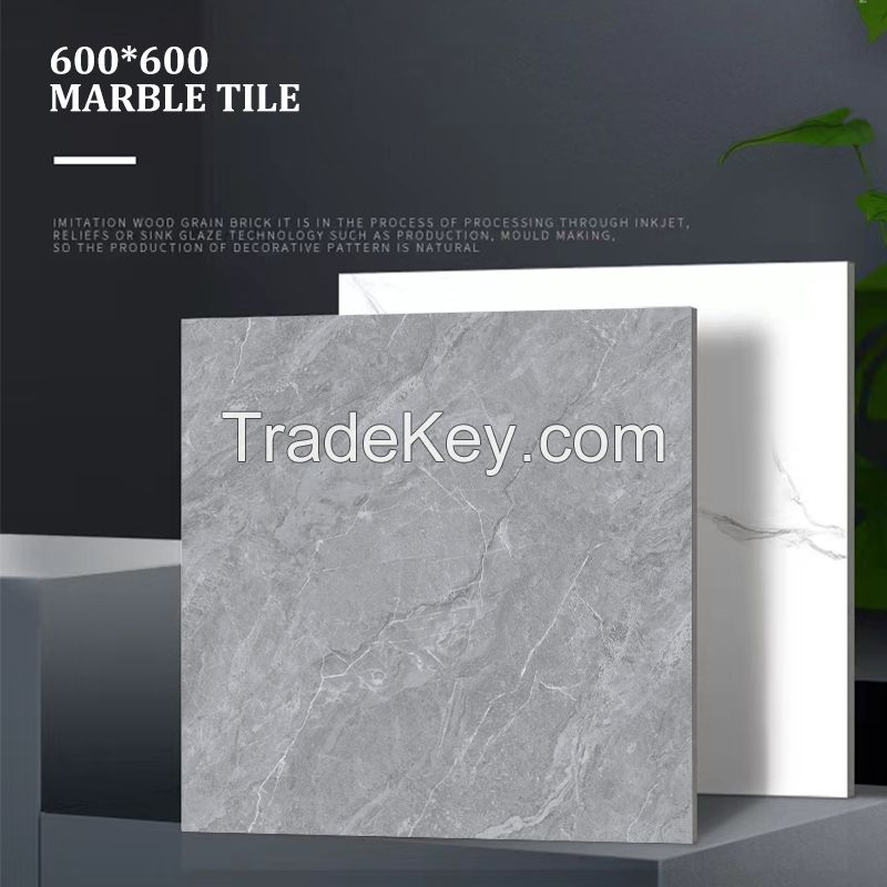 All-porcelain whole body mid-board bathroom tile 800*800 living room kitchen wall brick gray warm color bright interior wall