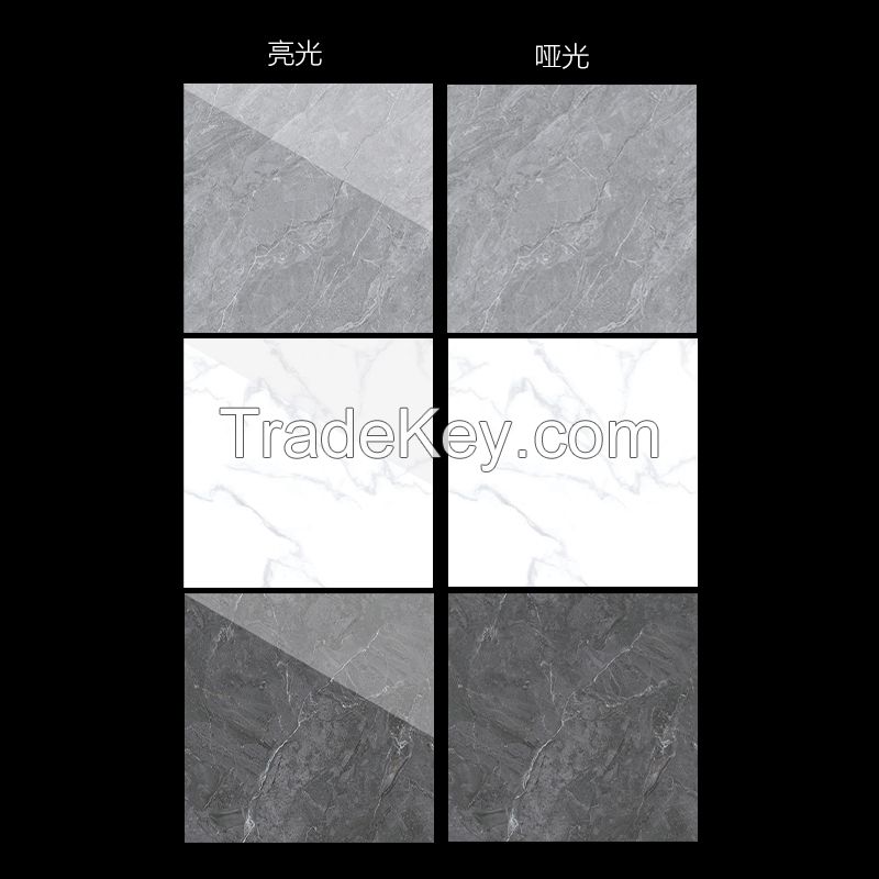 All-porcelain whole-body mid-board bathroom tile 400*800 living room kitchen wall brick gray warm color bright interior wall
