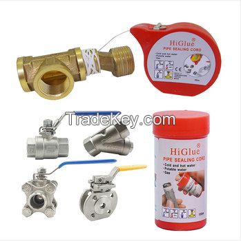 pipe sealing cord for locking and sealing of metal and plastic of fittings