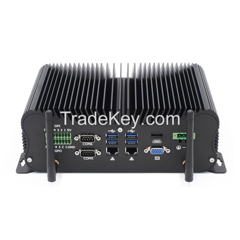 DC9-36V Barebone  Industrial Fanless PC with i5 4200U GPIO  Function