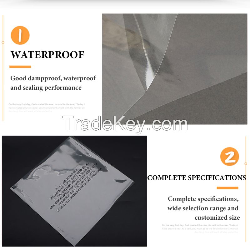 OPP self-adhesive bag transparent trumpet self-adhesive bag self-adhesive packaging 100 bags self-sealing bag ring small bag card jewelry bags can be customized