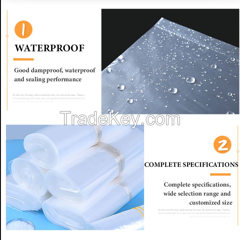 Transparent LDPE high-pressure flat plastic bags are dust-proof and moisture-proof. Wholesale 100 pieces of postage support customization.