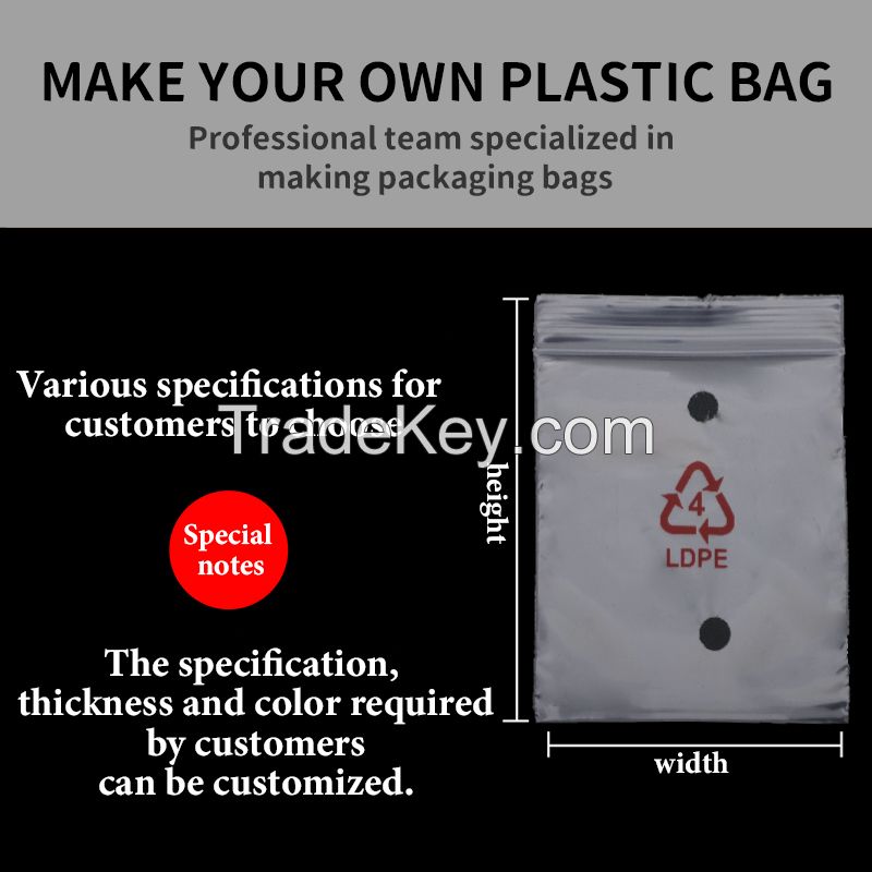 LDPE self-sealing bag Transparent flat bag printed plastic film packaging