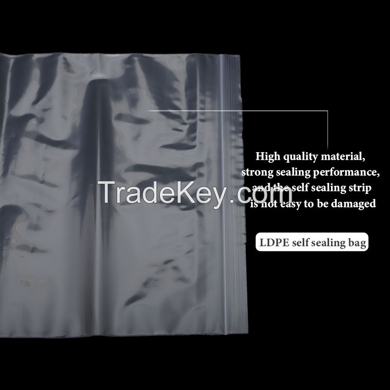 Sealed Self-sealing bag Transparent wholesale bone bag thickening plastic LDPE printed self-sealing bag