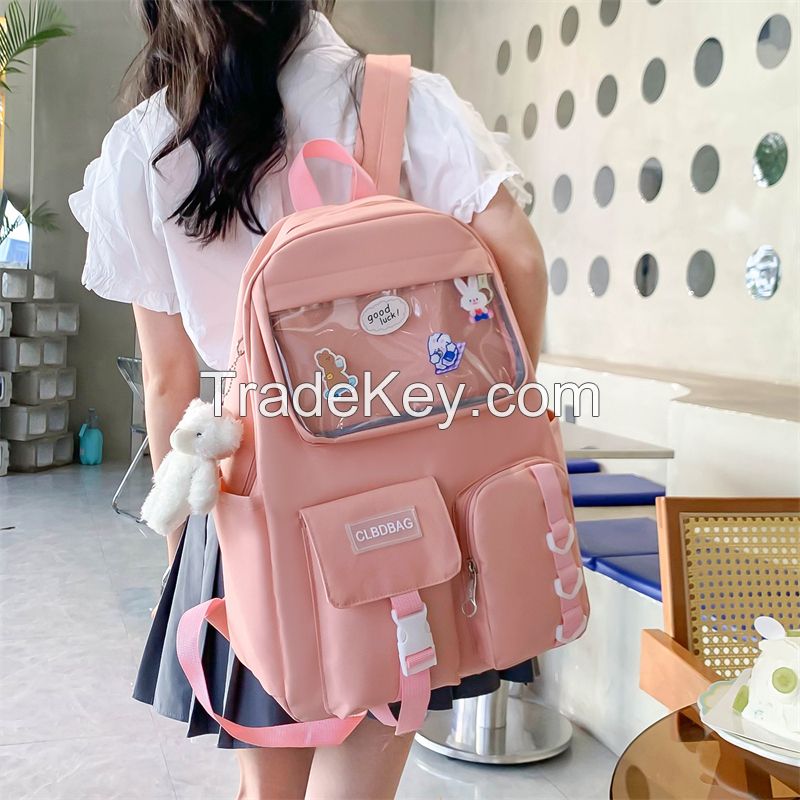 Fashion Backpack for Men and Women Universal Style Cartoon Decorated G
