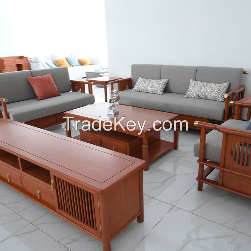 Solid wood sofa                              Imported solid wood, pure manual traditional mortise and tenon technology                             