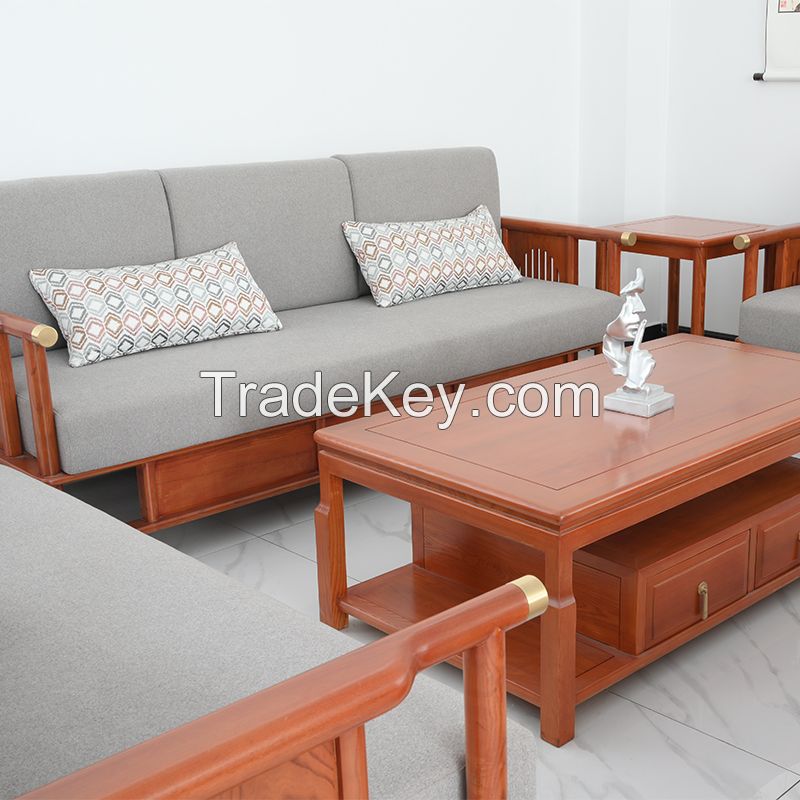 Solid wood sofa                              Imported solid wood, pure manual traditional mortise and tenon technology                             