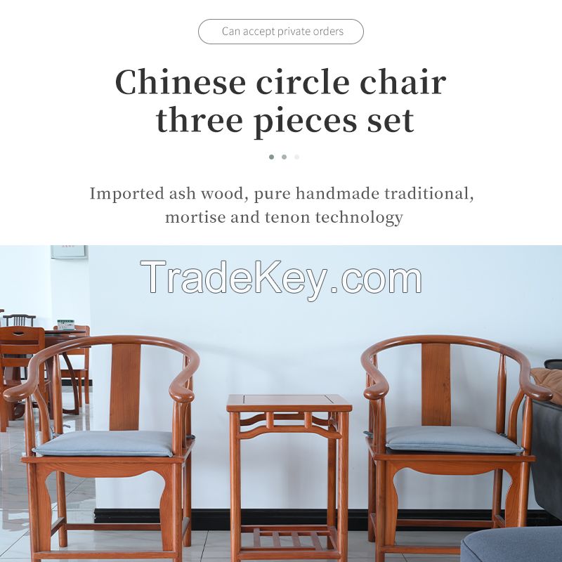 Chinese arm-chair three-piece set                              Personal customization is acceptable                             