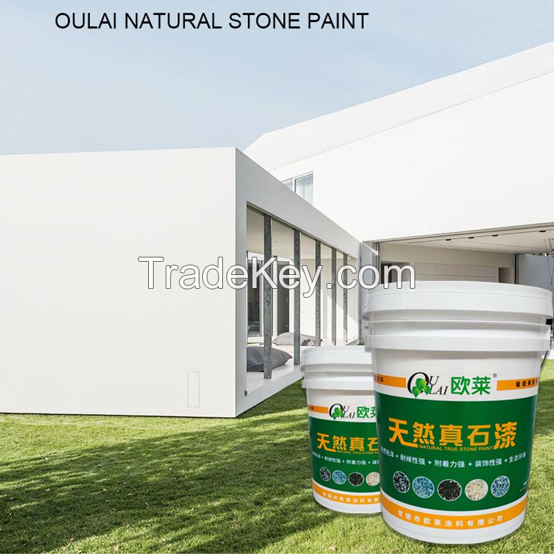  OULAI Real Stone Paint Exterior Wall Water-Packed Sand Imitation Marble Paint 25L Real Stone Paint Exterior Wall Villa Engineering Construction