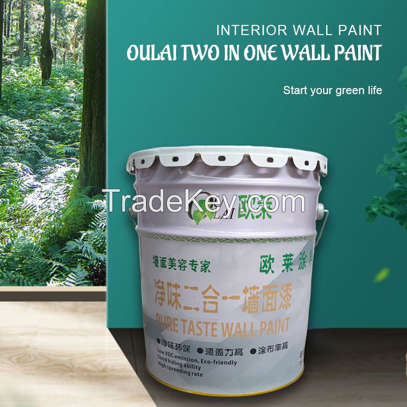 OULAI Pure Taste Two-In-One Wall Paint 18L Large Bucket, Environmentally Friendly and Convenient