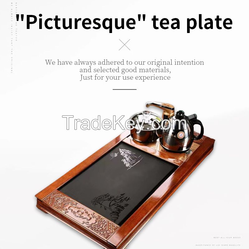The tea plate is picturesque