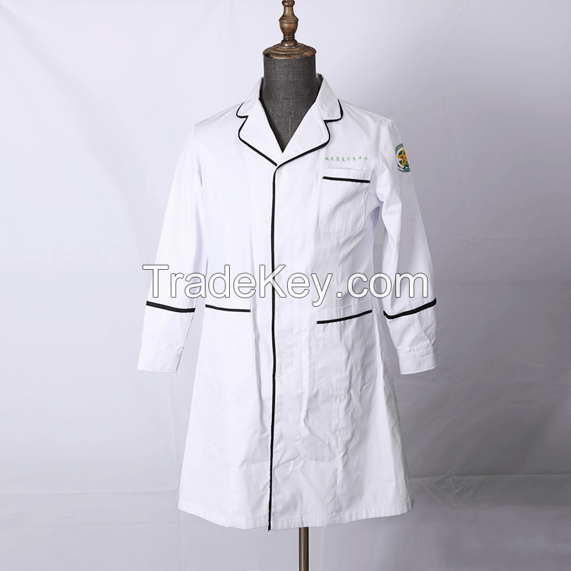 Beauty salon beautician skin management work clothes women's white coat Long Sleeved doctor nurse clothes short sleeved high-end customization