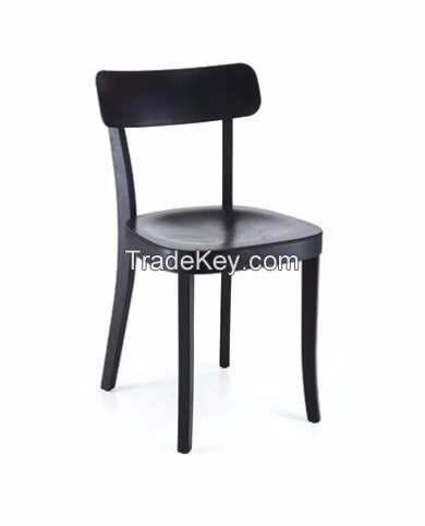 Black fashionable comfortable wooden chair for home dining room