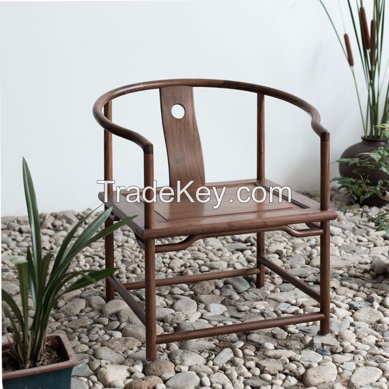 Chinese Vinatge Solid Wood Armchair Officechair
