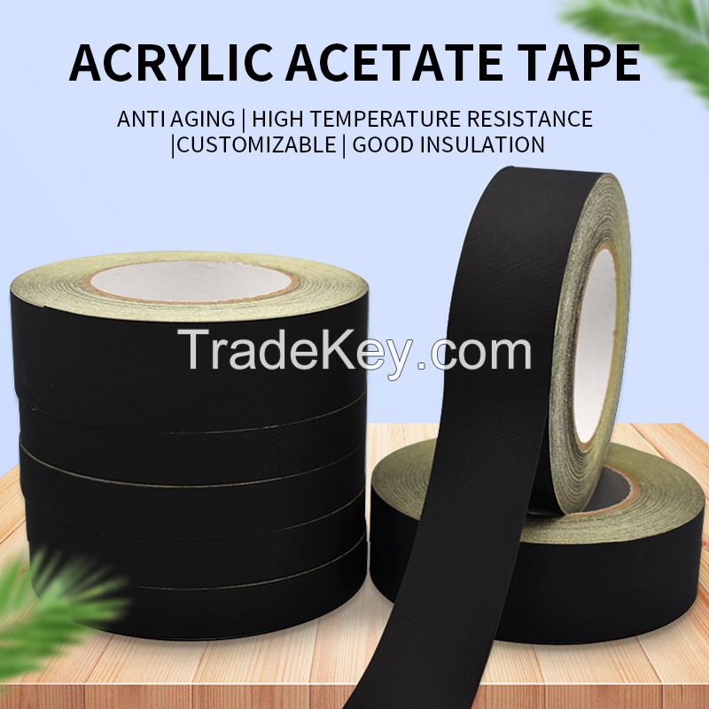 Acetate tape black flame retardant insulation tape LCD screen cable tape can be torn acetate tape support mailbox contact