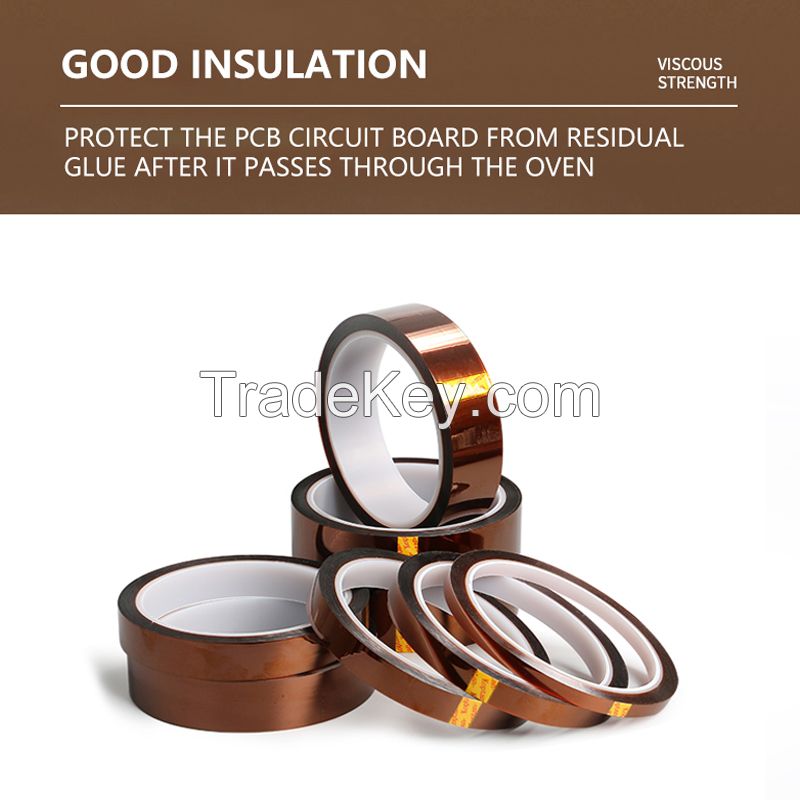 Gold finger high temperature adhesive tape battery heat transfer brown insulation tape PI gold finger high temperature adhesive tape support mailbox contact