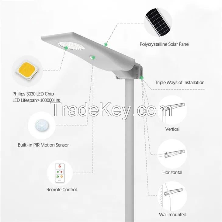 All in one solar street lights
