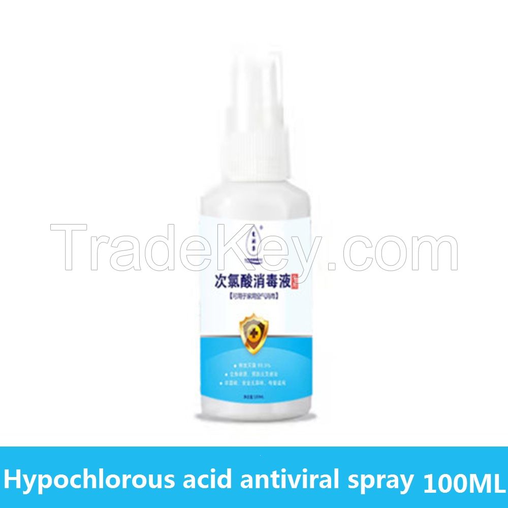 Hypochloric acid disinfection spray