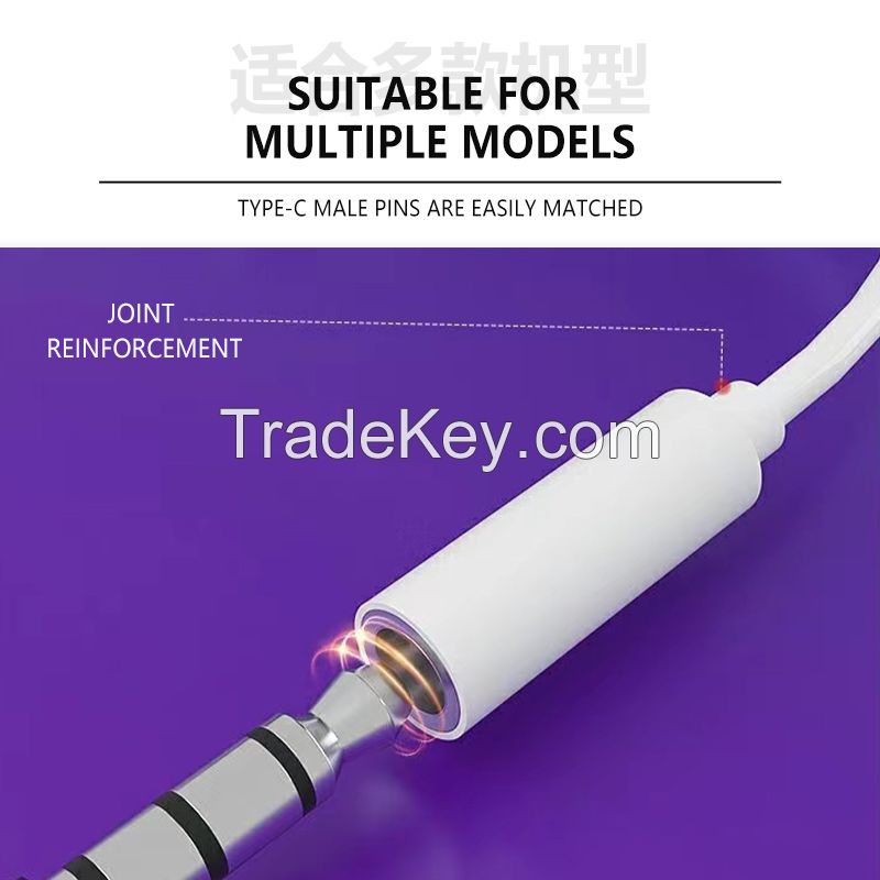 type-c interface to 3.5 audio adapter cable