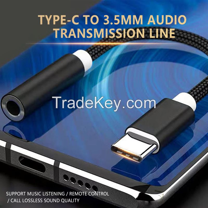 type-c interface to 3.5 audio adapter cable