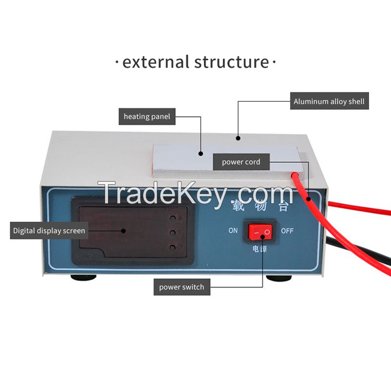 The digital display screen of the constant temperature carrier table can be used with the microscope to support the mailbox contact with uniform heating