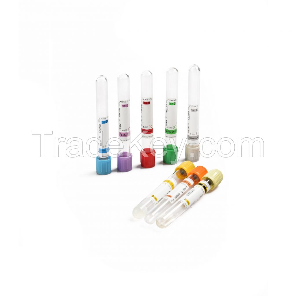 No Additive Plain Tubes Evacuated Blood Collection Sreum Tube, Test Tube For Blood Sample Collection(CE)