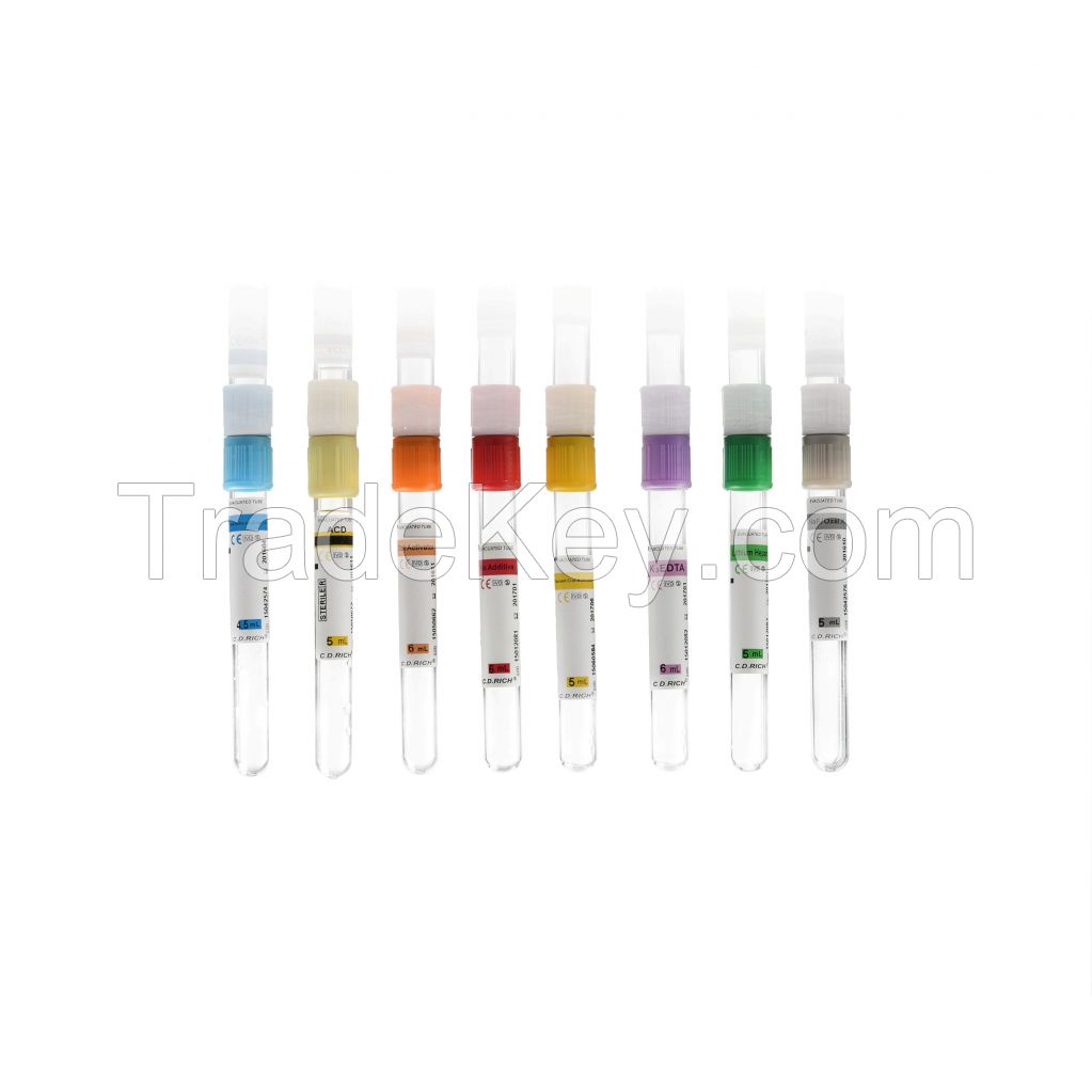 Heparin Plasma Tubes Evacuated Blood Collection Sodium Heparin/Lithium Heparin Tubes, Test Tube For Blood Sample Colletion (CE)