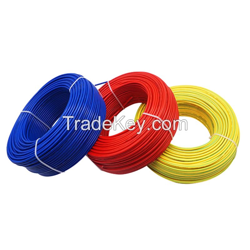  National standard wire and cable BV1 5 2.5 4 6-10 square single strand flame retardant pure copper core hard wire home decoration power cord