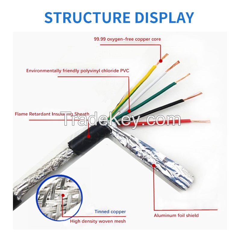 4mm2 Shielded Control Cable High Temperature Resistant Flexible Automotive Shielded Wire