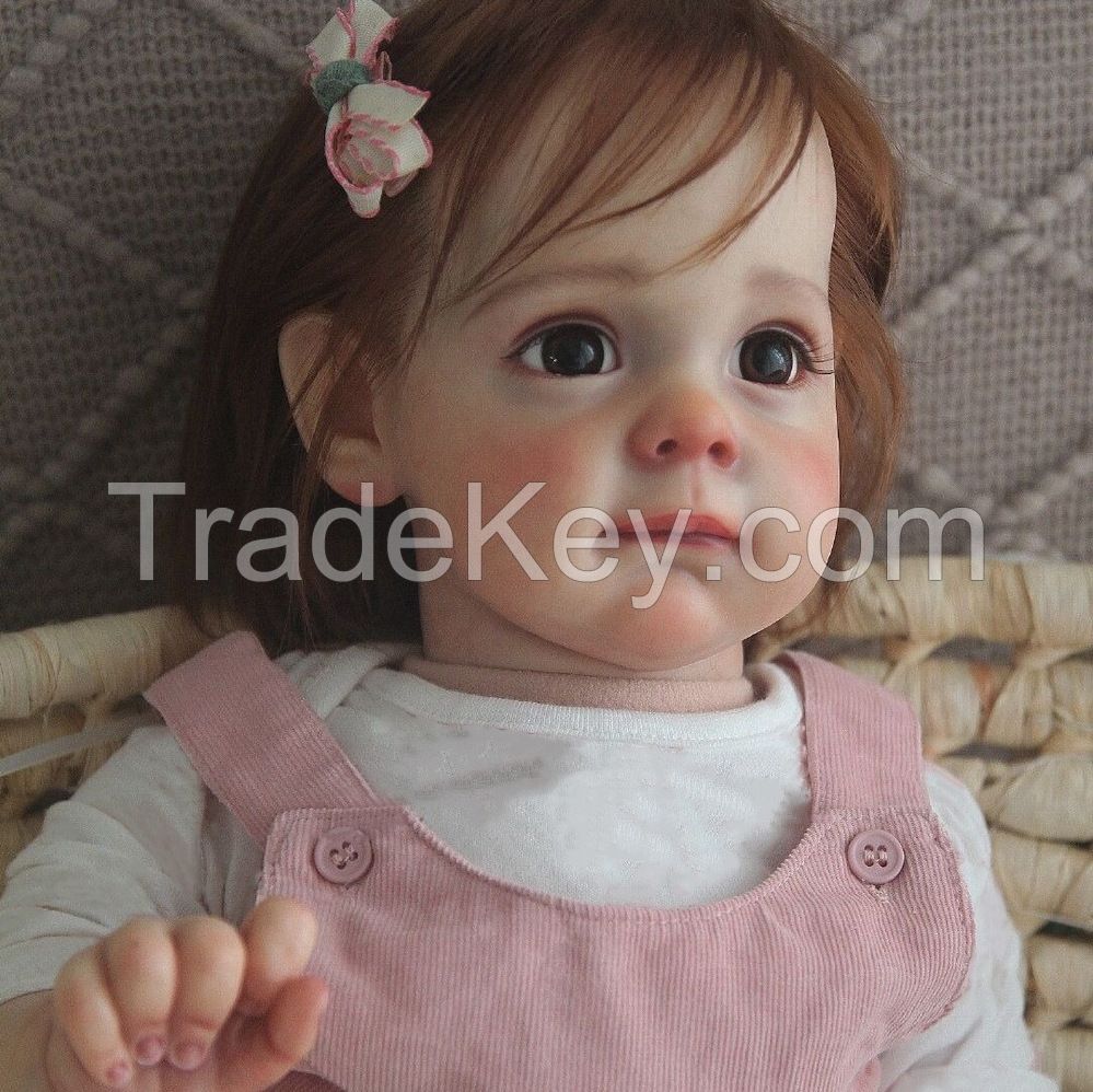 22-Inch Rebirth Doll Cute Realistic Baby Doll Soft Rubber Childrenâ€² S Baby Toys