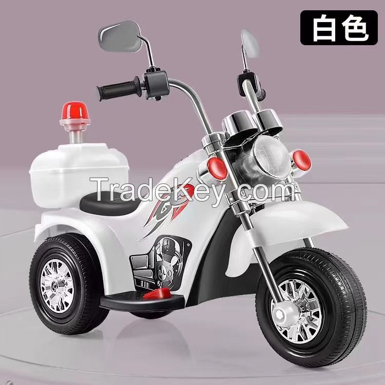 Kid Manually Turn The Handle Motorcycles Cool Lights Electric Motor Wholesale Children's Toy Cars Dual-drive Motorcycle