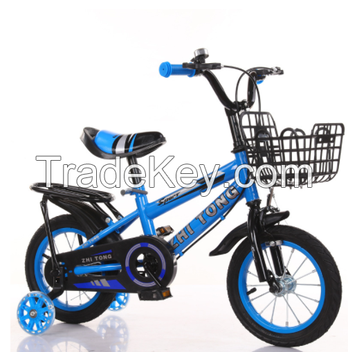 OEM 12 14 16 18 20 Inch Children's Bicycle For Baby Girls Boys With Basket Training Wheels Ride On Bike For Kids 5-8 Years Old