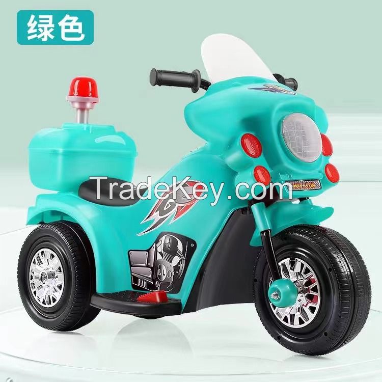Kid Manually Turn The Handle Motorcycles Cool Lights Electric Motor Wholesale Children's Toy Cars Dual-drive Motorcycle