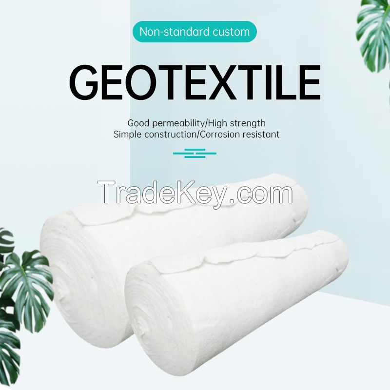 Geotextile engineering cloth River Slope Seepage moisture insulation greening road maintenance cushion white geotextile 