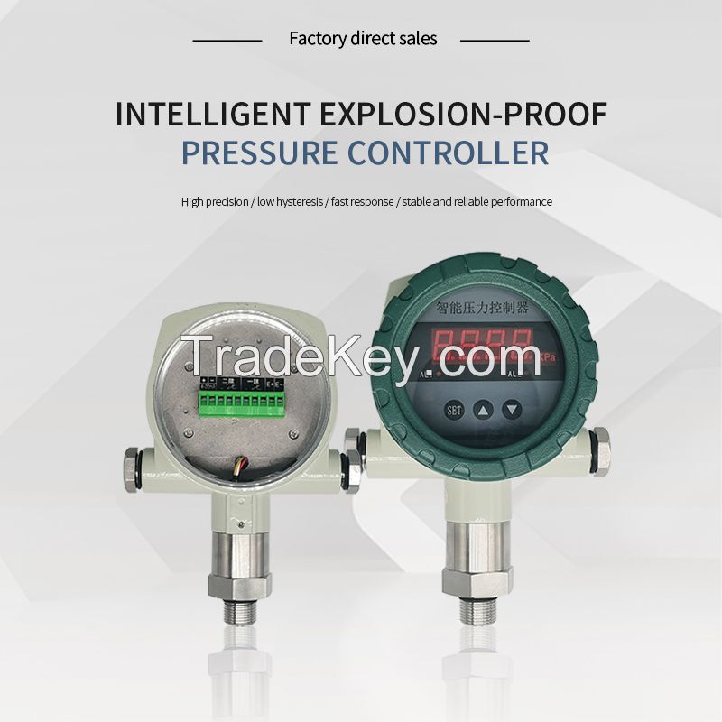 Intelligent explosion proof pressure controller has high accuracy, small hysteresis, fast response, stable and reliable performance.