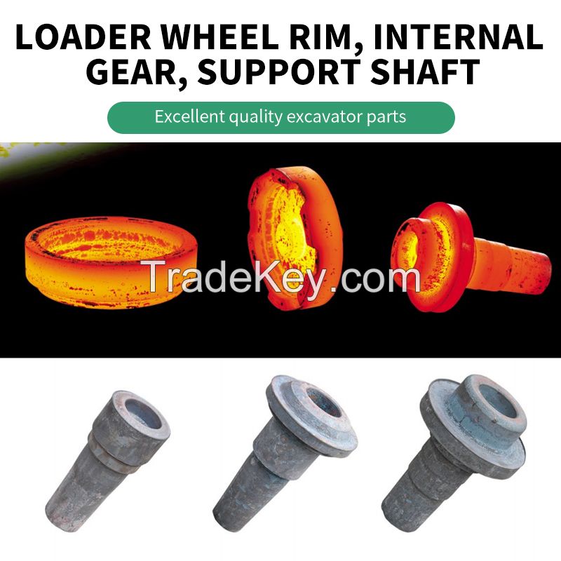 Wheel edge, internal gear and supporting shaft of loader