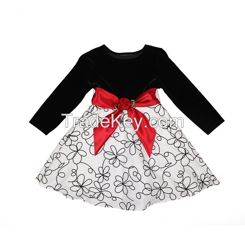 Simple and generous long sleeve skirt for girls