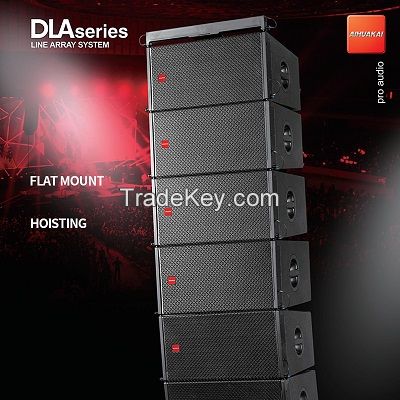 DLA series 12 dual 12 inch full frequency + 2 Dual 18 inch subwoofers + 4 15 inch coaxial back listening all-round three frequency linear array speakers