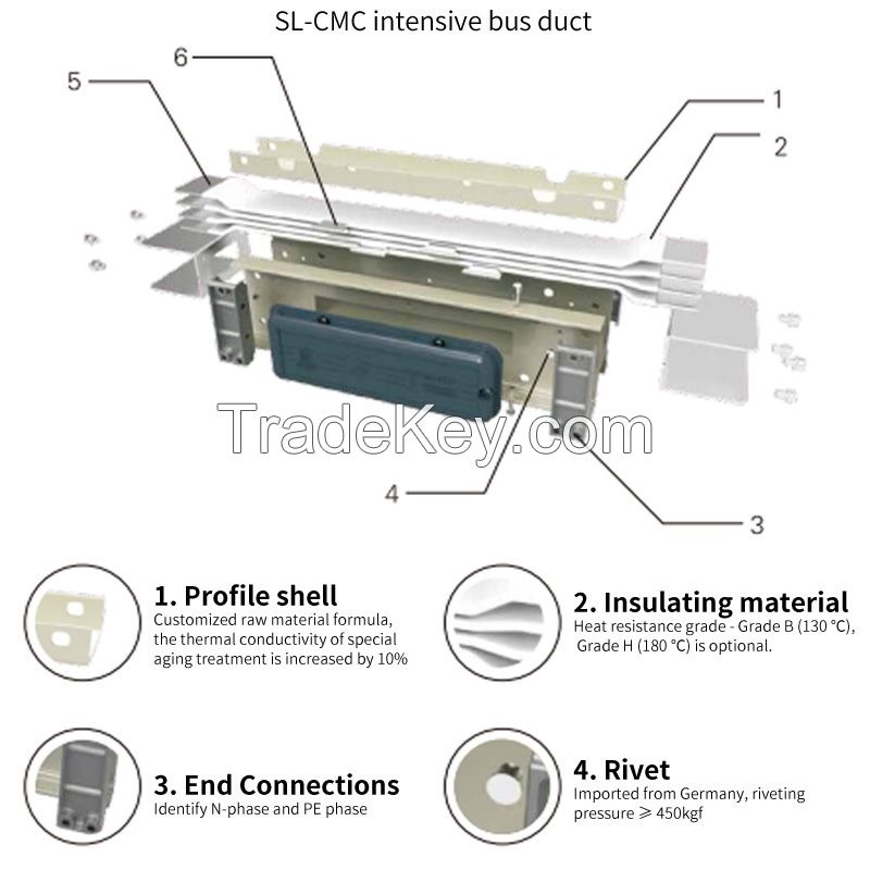 SL-CMC dense bus duct, tray type cable tray
