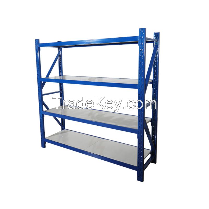  Blue medium storage rack, four layers of super load bearing, support customization