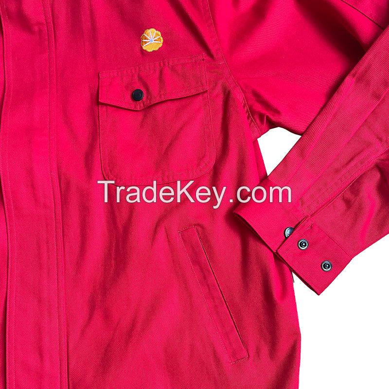 Anti static suit, simple jacket style, lapel hidden zipper, custom color and fabric