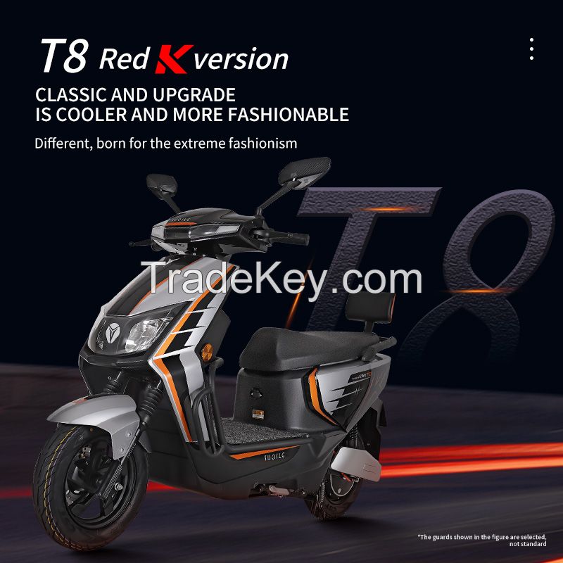 Electric motorcycles red K-T8 ultra-long battery life commuting electric motorcycle intelligent anti-theft